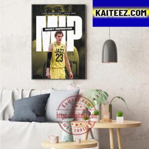 2023 NBA Most Improved Player Is Lauri Markkanen Of Utah Jazz Art Decor Poster Canvas