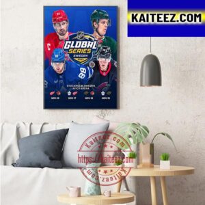 2023 NHL Global Series Returns With Toronto Maple Leafs Detroit Red Wings Ottawa Senators And Minnesota Wild Art Decor Poster Canvas