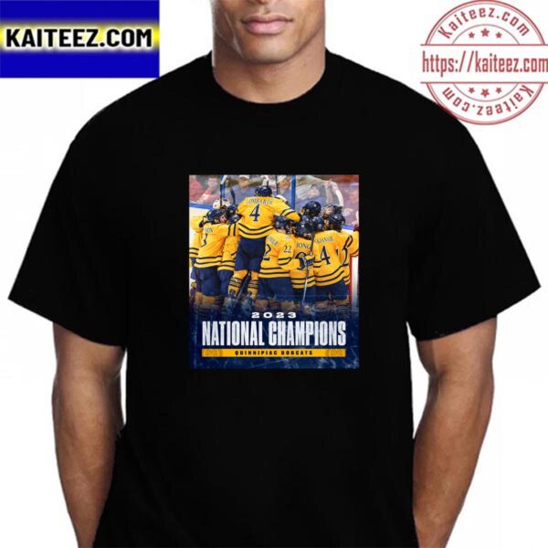 2023 National Champions Are Quinnipiac Bobcats Mens Ice Hockey Vintage T-Shirt