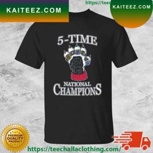 2023 Uconn Huskies 5 Time National Champions T-Shirt