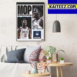 Adama Sanogo Is MOP Most Oustanding Player In NCAA National Championship Art Decor Poster Canvas