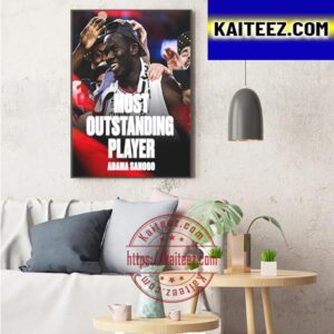 Adama Sanogo Is The 2023 NCAA Tournament Most Outstanding Player Art Decor Poster Canvas
