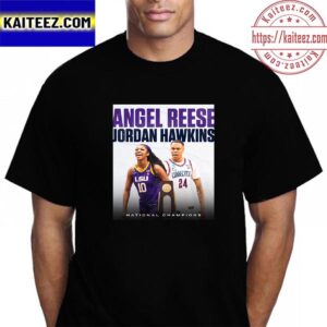 Angel Reese And Jordan Hawkins Are Both National Champions Vintage Tshirt