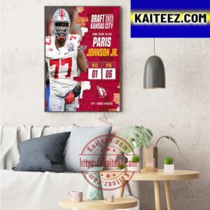 Arizona Cardinals Select Ohio State OT Paris Johnson Jr In The 2023 NFL Draft Art Decor Poster Canvas