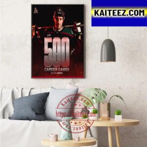 Arizona Coyotes Patrik Nemeth 500 Career Games Art Decor Poster Canvas