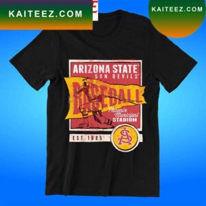 Arizona State Sun Devils Baseball Phoenix Municipal Stadium retro T-shirt