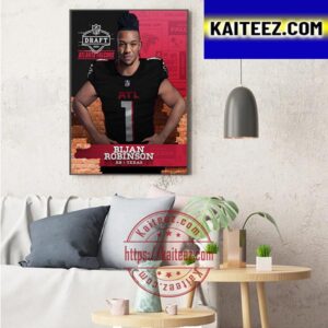 Atlanta Falcons Select Texas RB Bijan Robinson In The 2023 NFL Draft Art Decor Poster Canvas
