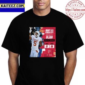 Atlanta Falcons Select Texas RB Bijan Robinson In The NFL Draft 2023 Vintage T-Shirt