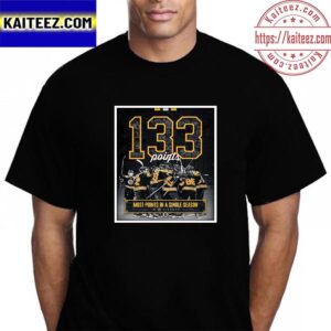 Boston Bruins 133 Points The Most Points In A Single Season In NHL History Vintage T-Shirt