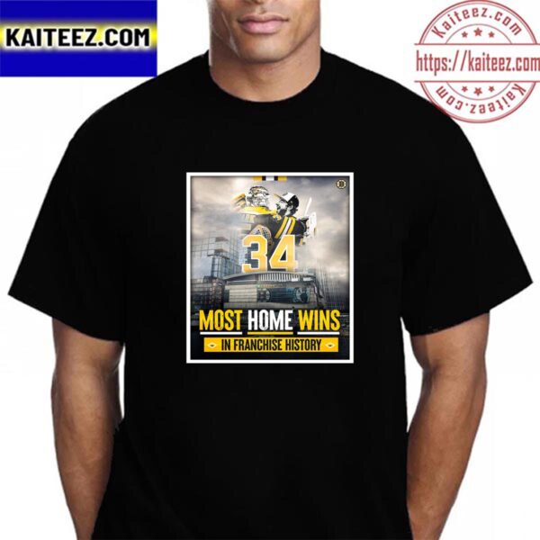 Boston Bruins Most Home Wins With 34 Vintage T-Shirt