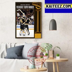 Boston Bruins The 2023 Presidents Trophy Winners Art Decor Poster Canvas