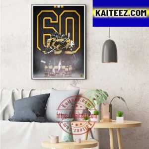 Boston Bruins With 60 Wins In A NHL Regular Season Art Decor Poster Canvas