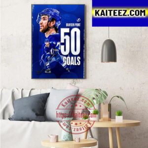Brayden Point 50 Goals In NHL Art Decor Poster Canvas