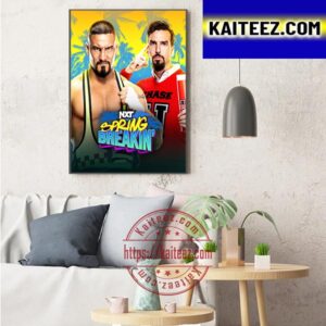 Bron Breakker Vs Andre Chase At NXT Spring Breakin Art Decor Poster Canvas
