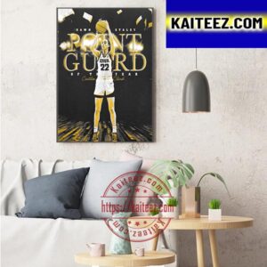 Caitlin Clark Wins Dawn Staley Point Guard Of The Year Award Three Times Art Decor Poster Canvas