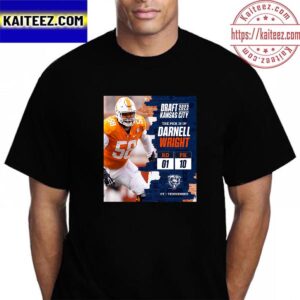 Chicago Bears Select Tennessee OT Darnell Wright In The 2023 NFL Draft Vintage T-Shirt