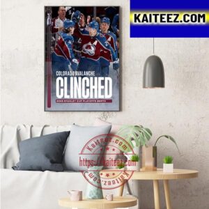 Colorado Avalanche Clinched 2023 Stanley Cup Playoffs Berth Art Decor Poster Canvas