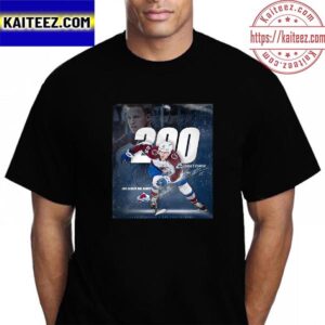Colorado Avalanche Logan OConnor 200th Career NHL Games Vintage T-Shirt