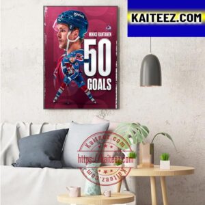 Colorado Avalanche Mikko Rantanen 50 Goals In NHL Art Decor Poster Canvas