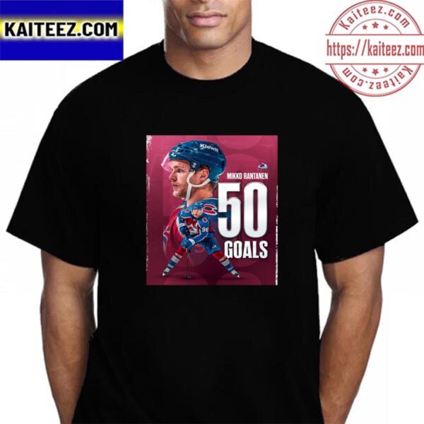 Colorado Avalanche Mikko Rantanen 50 Goals In NHL Vintage T-Shirt