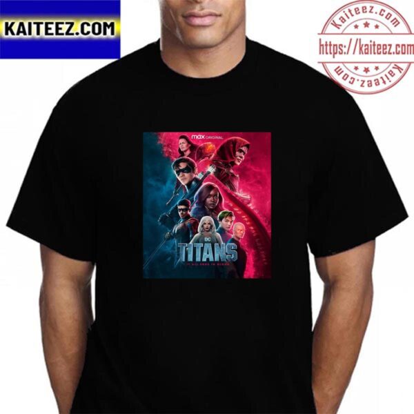 DC Comics Titans Season 4 Is Final Season Official Poster Vintage T-Shirt