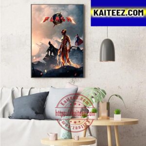 DC The Flash Movie 2023 Worlds Collide New Poster Art Decor Poster Canvas