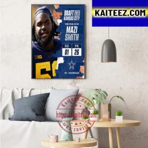 Dallas Cowboys Select Michigan DT Mazi Smith In The 2023 NFL Draft Art Decor Poster Canvas