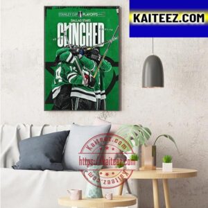 Dallas Stars Clinched Stanley Cup Playoffs 2023 Art Decor Poster Canvas