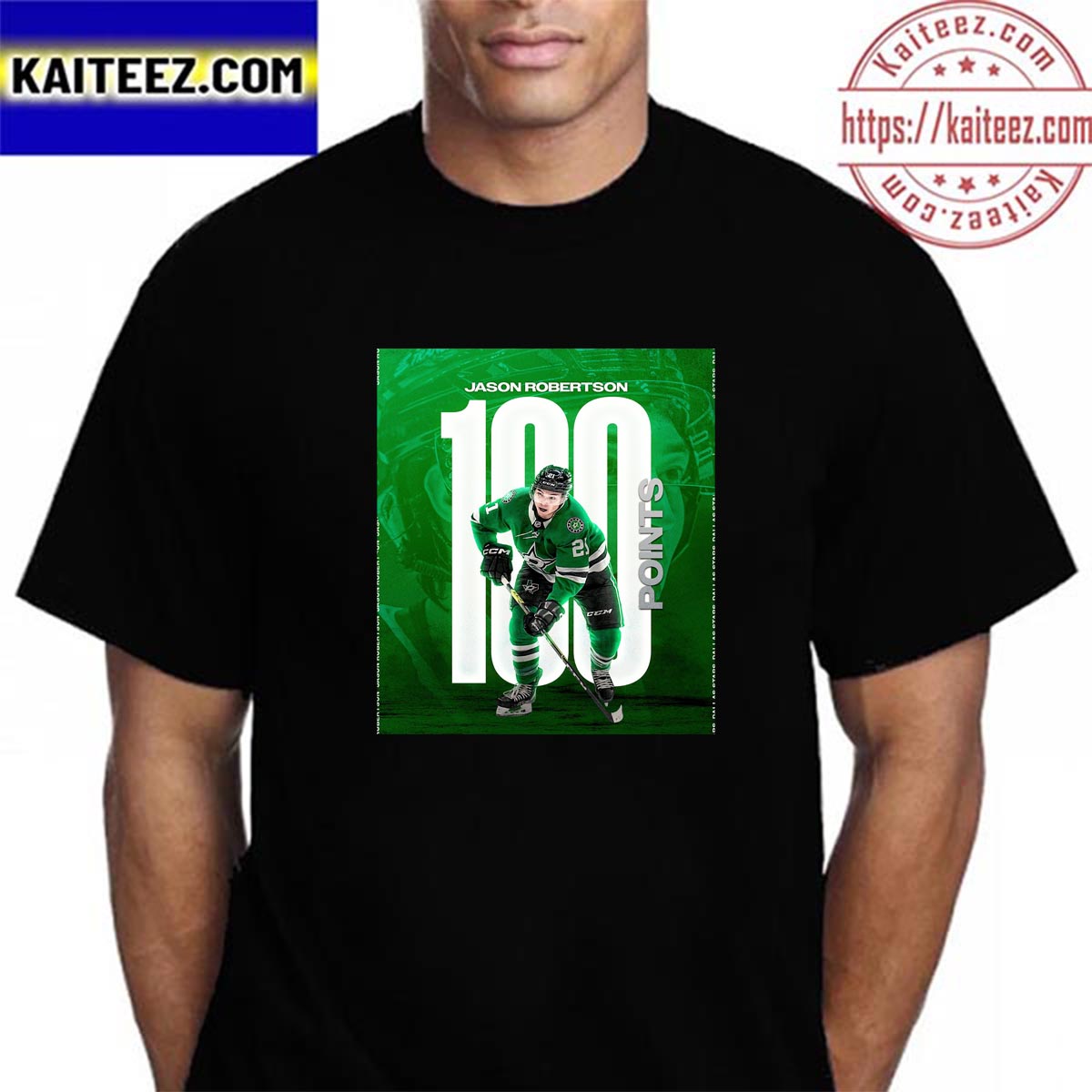 Dallas Stars Jason Robertson 100 Points First Time In NHL Career Vintage Tshirt Dallas Stars Jason Robertson 100 Points First Time In NHL Career Vintage Tshirt