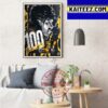 David Pastrnak 100 Points With Boston Bruins In NHL Art Decor Poster Canvas