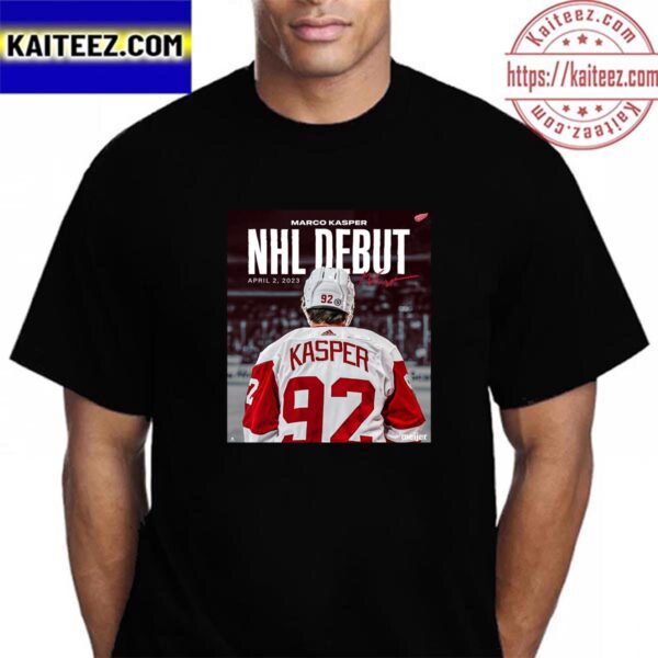 Detroit Red Wings Marco Kasper NHL Debut Vintage Tshirt