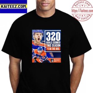 Edmonton Oilers 320 Goals Scored This Season Vintage T-Shirt