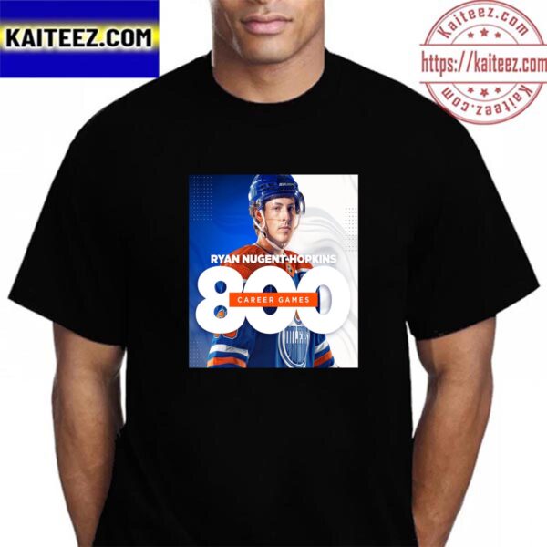 Edmonton Oilers Ryan Nugent-Hopkins 800 Career NHL Games Vintage T-Shirt