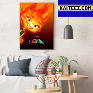 Ember Voiced By Leah Lewis In Elemental 2023 Art Decor Poster Canvas