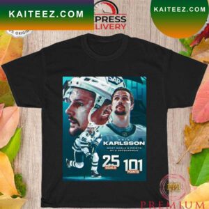 Erik Karlsson most 25 goals & 101 points T-shirt