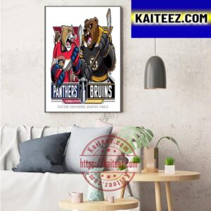 Florida Panthers Vs Boston Bruins 2023 Eastern Conference Quarter Finals Art Decor Poster Canvas