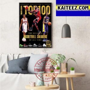 Gold Metal Top 100 Basketball Sneakers Of All Time Art Decor Poster Canvas