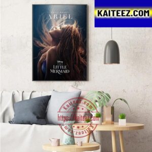 Halle Bailey As Ariel In The Little Mermaid 2023 Of Disney Art Decor Poster Canvas