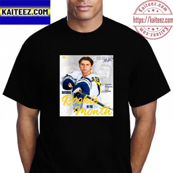 Hobey Baker Award Winner Adam Fantilli Is National Rookie Of The Month Vintage T-Shirt