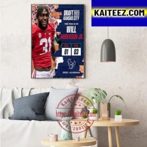 Houston Texans Select Alabama Edge Will Anderson Jr In The 2023 NFL Draft Art Decor Poster Canvas