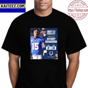 Indianapolis Colts Select Florida QB Anthony Richardson In The NFL Draft 2023 Vintage T-Shirt