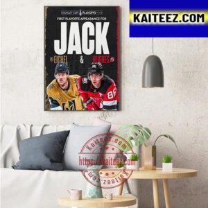 Jack Eichel And Jack Hughes First Stanley Cup Playoffs Debut Art Decor Poster Canvas