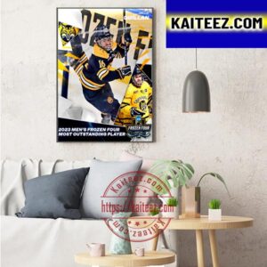 Jacob Quillan 2023 Mens Frozen Four Most Outstanding Player Art Decor Poster Canvas