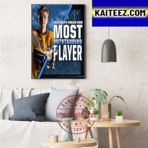 Jacob Quillan Is 2023 Mens Frozen Four Most Outstanding Player Art Decor Poster Canvas