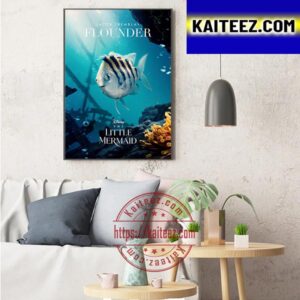 Jacob Tremblay As Flounder In The Little Mermaid 2023 Of Disney Art Decor Poster Canvas