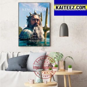 Javier Bardem As King Triton In The Little Mermaid 2023 Of Disney Art Decor Poster Canvas