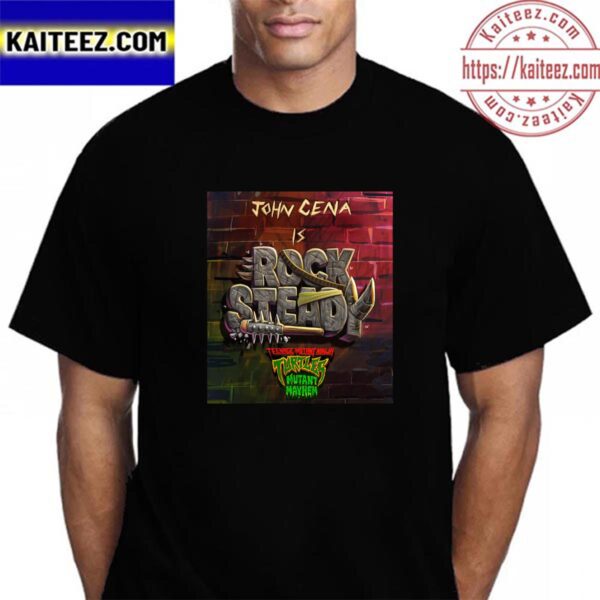 John Cena Is Rocksteady In Teenage Mutant Ninja Turtles Mutant Mayhem Vintage T-Shirt