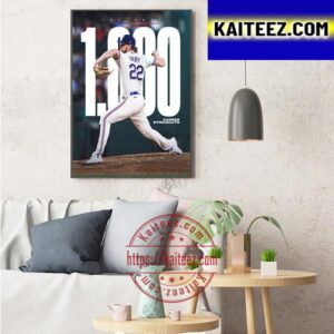 Jon Gray 1000 Career Strikeouts With Texas Rangers In MLB Art Decor Poster Canvas