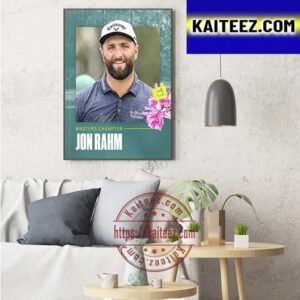 Jon Rahm Is The Masters Champions Golf Tournament Art Decor Poster Canvas