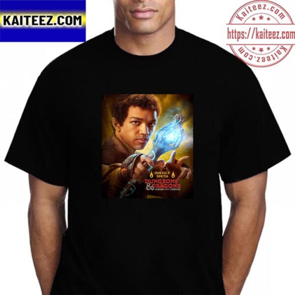 Justice Smith As Simon The Sorcerer In The Dungeons And Dragons Honor Among Thieves Vintage T-Shirt